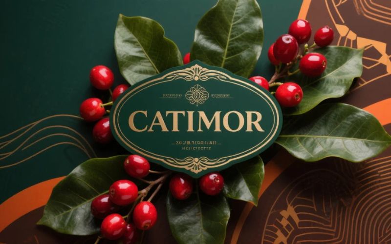A highly productive Catimor coffee plant, showcasing its dense clusters of cherries.